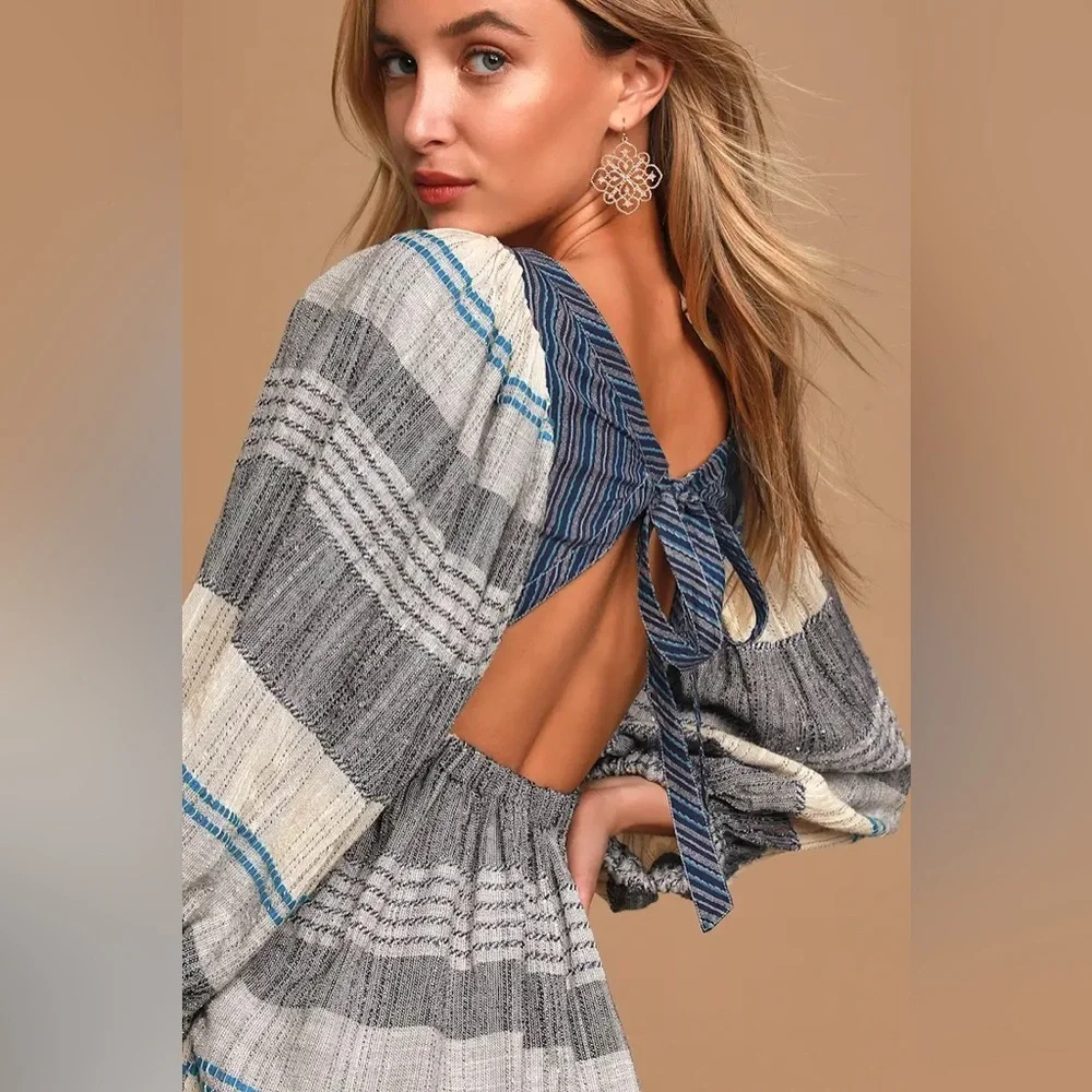 Free people All Lined Up Mini Dress